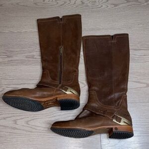 UGG Channing brown leather riding boots